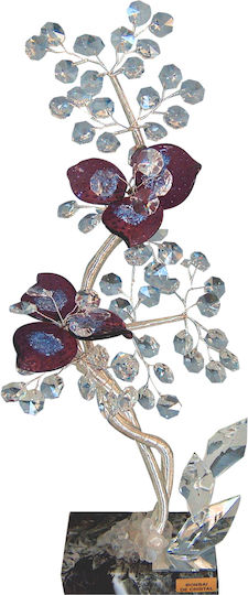 Decorativ Floare din Cristal 15x8x35cm 1buc