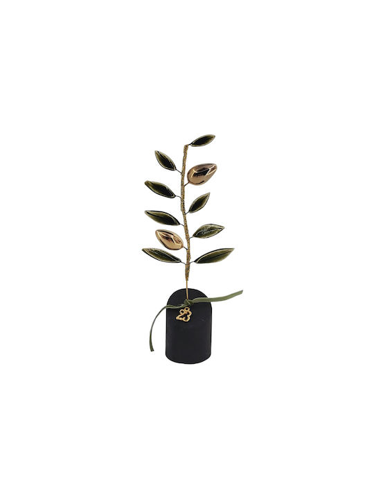 Rozos Ceramics Διακοσμητική Ελιά από Κεραμικό Υλικό 3.5x15cm