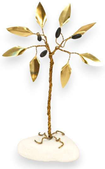 Epilekton Art Decorative Olive made of Metallic 6x6cm 1pcs