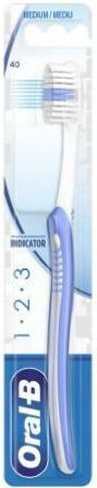 Oral-B Indicator 1-2-3 40 Toothbrush Medium Lila