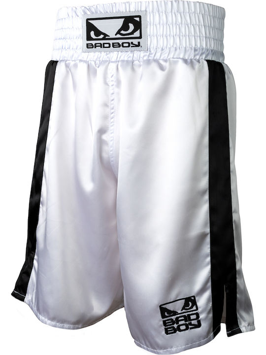 Bad Boy Men's Boxing Shorts White -0101