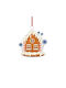 Hängendes Ornament Haus Kunststoff 11x10cm