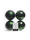 Ornament suspendat Glob Plastic Verde 10buc Set 4buc