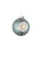 Hanging Ball Ornament Ornament Glass Turquoise with Glitter 8cm