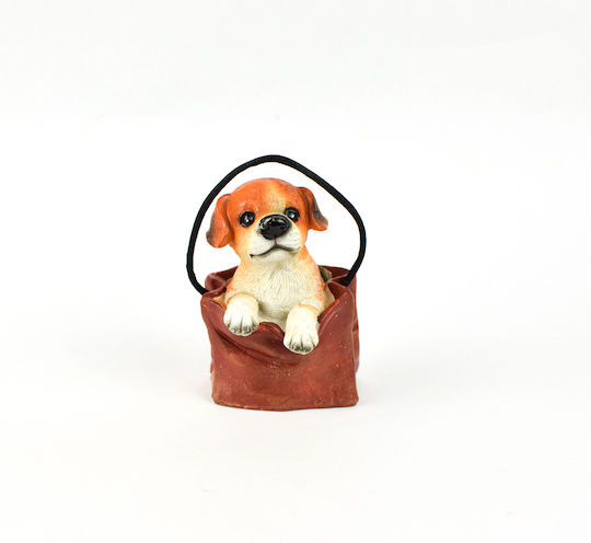 Decorative Dog Polyresin 5x5x9cm 1pcs