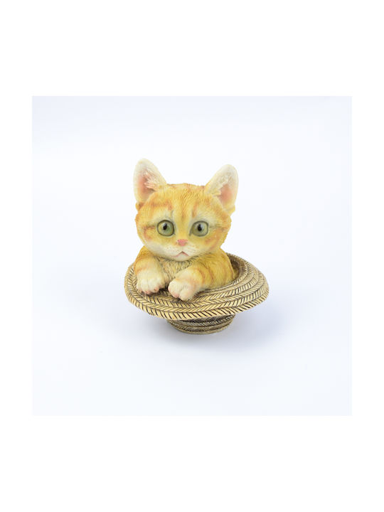 Decorative Cat Polyresin 9x9x9cm 1pcs