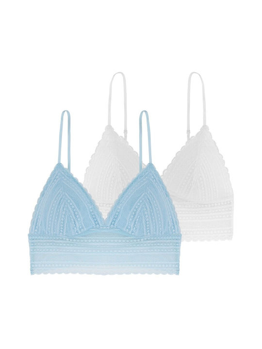 Dorina Ciel/White Γυναικείο Bralette Σουτιέν 2Pack