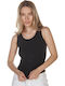 Fără mâneci Negru Tricou pentru femei