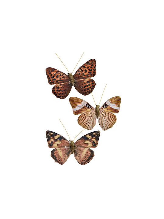 Set of Decorative Butterflies made of Plastic 10cm 3pcs