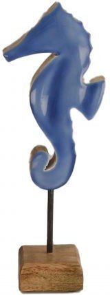 Decorative Seahorse made of Wood 23x8cm 1pcs