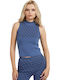 Women's Summer Blouse Sleeveless Blue
