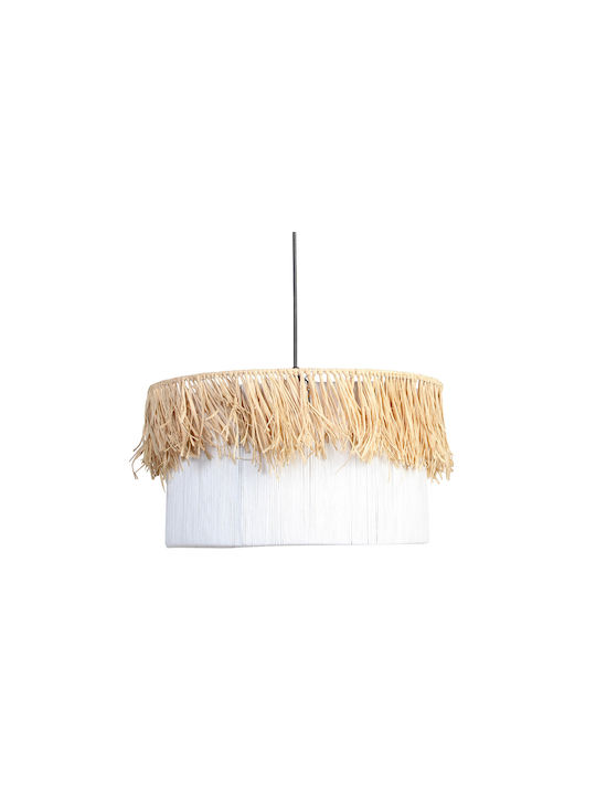 Homeplus Pendant Light Single-Light with Rope for Socket E27 White