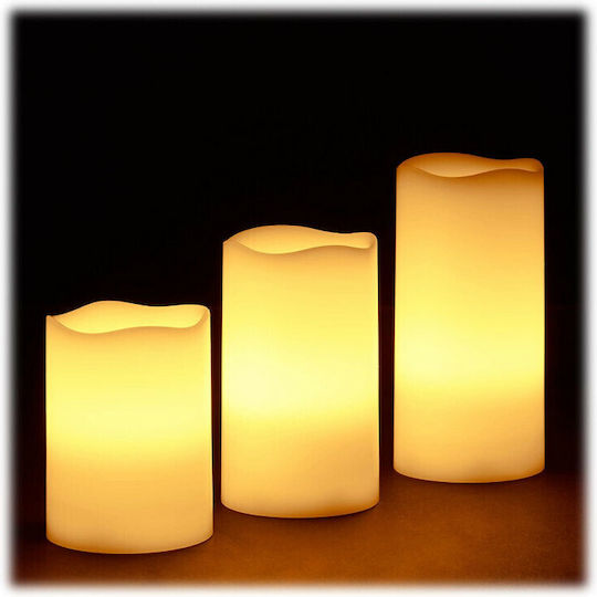 Relaxdays Decorative Lamp Wax Polish White