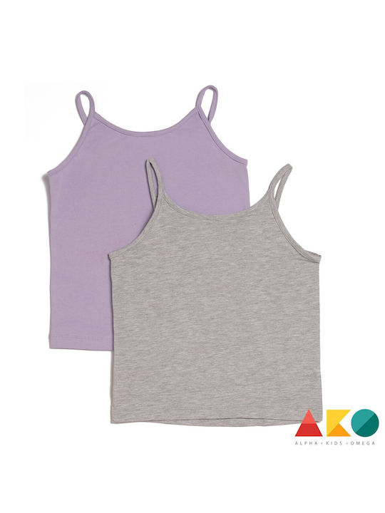 Ako Kids Set with Tank Tops Sleeveless Multicolored 2pcs