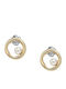 Skagen Earrings made of Steel Gold Plated with Stones & Pearls