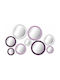Innova Wall Mirror with Pink Plastic Frame Diameter 20cm 9pcs