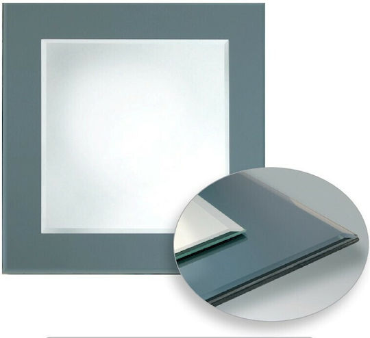 Innova Oglindă de Perete cu Albastru Ramă din 50x50cm 1buc