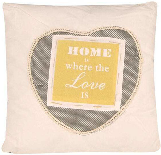 Vekrakis Sofa-Kissen Heart Home Gelbe 45x45cm