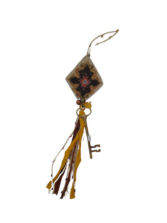 Lucrat manual Agățat Amulet Cheie de bazin Maro 7x40cm 1buc