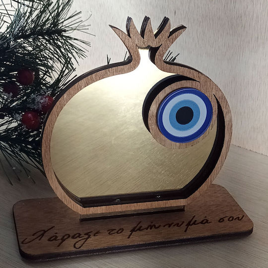 Handgefertigt Tischplatte Glücksbringer Granatapfel Braun aus Plexiglas 1Stück