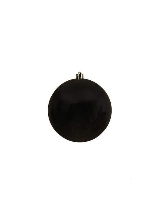 Hängendes Kugel Ornament Ornament Kunststoff Schwarz 14cm