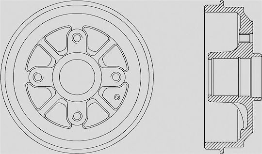 Open Parts Brake Drums for Peugeot 106