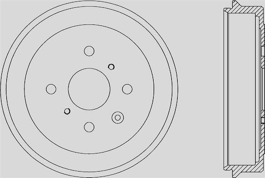Open Parts Brake Drums for Citroen C1 Suzuki Splash Toyota Aygo
