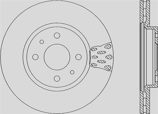 Open Parts Спирачен диск 1бр за Fiat Fiorino