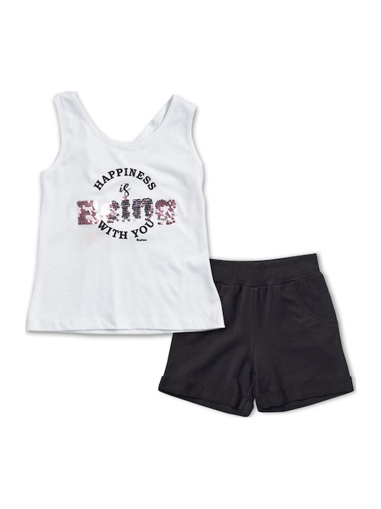 Kids' Set with Shorts Summer 2pcs White
