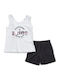 Kids' Set with Shorts Summer 2pcs White