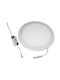 Downlight Rund Vertieft LED Panel 12W mit Warmes Weiß Licht 3000K