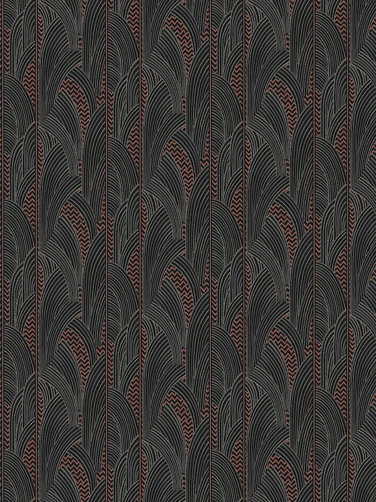 Wallpaper Vinyl Black L1000xW53cm Washable