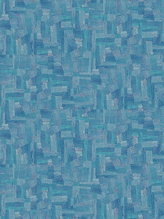 Wallpaper Vinyl Blue L1000xW53cm Washable