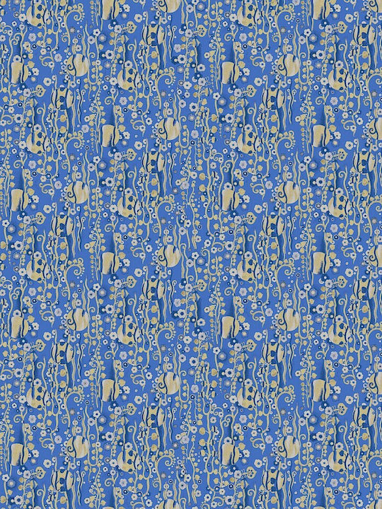 Wallpaper Vinyl Blue L1000xW53cm Washable