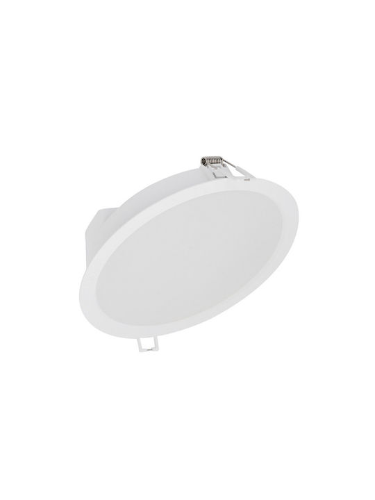Ledvance Στρογγυλό Χωνευτό LED Panel 13W με Φυσικό Λευκό Φως 4000K 16.5εκ.