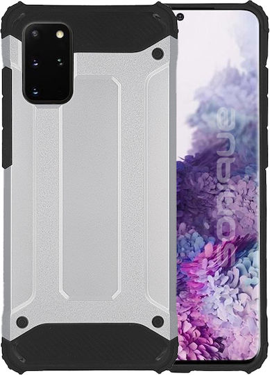Sonique Heavy Armor Back Cover Silicone / Plastic 2mm Silver (Galaxy S20)