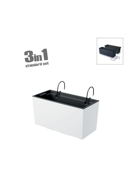 Marhome Planter Box Hanging in White Color 09-DUC400W-S449