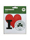 Decorative Furniture Sticker I Love Pao 1 Piece Stamion