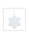 Hanging Snowflake Ornament White 20x20cm