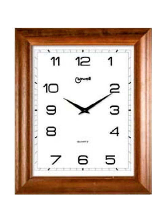 Wall Clock Wooden Brown 40x50cm