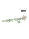 Zogometal Metallic Curtain Pole Prestige Collection Single Φ25mm 160cm Green