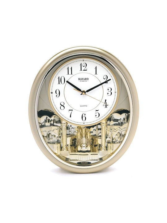 Wall Clock Plastic Gold Ø35cm