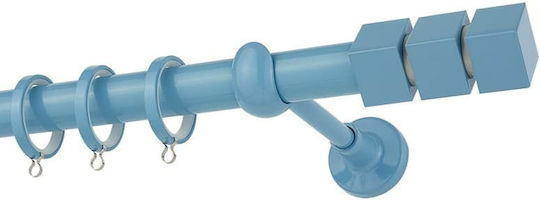 Zogometal Metallisch Vorhangstange Color More Mat Collection Doppel mit Schiene Φ25mm 240cm Hellblau