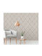 Wallpaper Vinyl Gray L1000xW53cm Washable