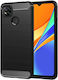 Techsuit Carbon Back Cover Σιλικόνης Μαύρο (Redmi 9C)