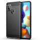 Techsuit Carbon Back Cover Silicon Negru (Galaxy A21s)