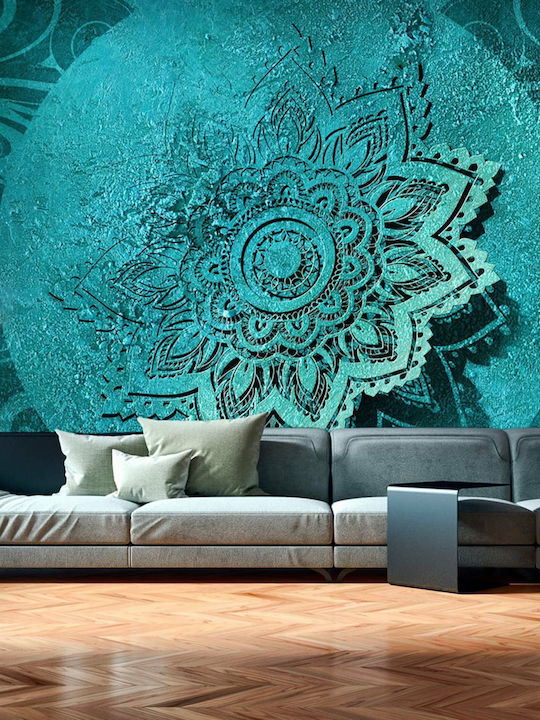 Wall Mural Fabric Petrol Blue L250xW175cm