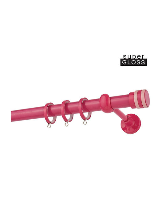 Zogometal Μεταλλικό Κουρτινόξυλο CP4132 Μονό Φ25mm 160εκ. Φούξια