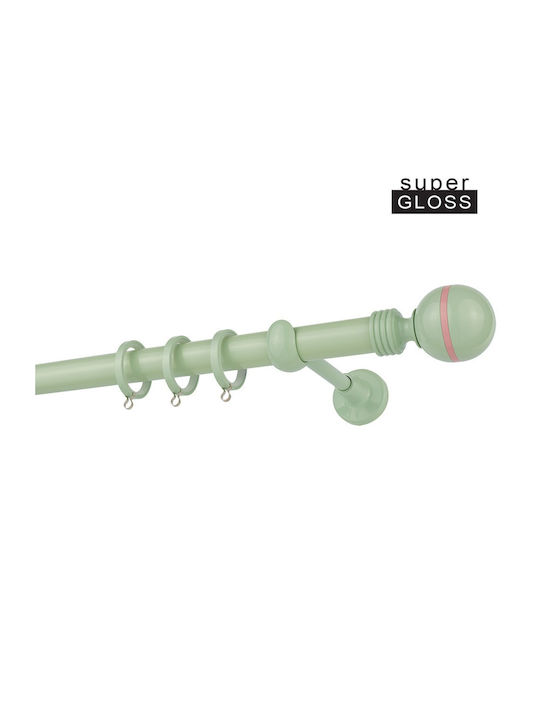 Zogometal Metallic Curtain Pole Color Pop Collection Single Φ25mm 40cm Natural / Pink