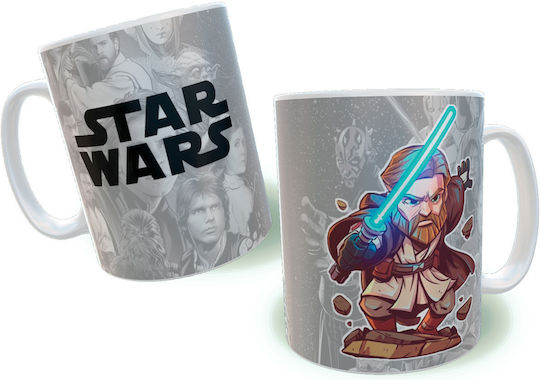 Rock Deal Star Wars Obiwan Kenobi Ceramic Gray Mug 325ml